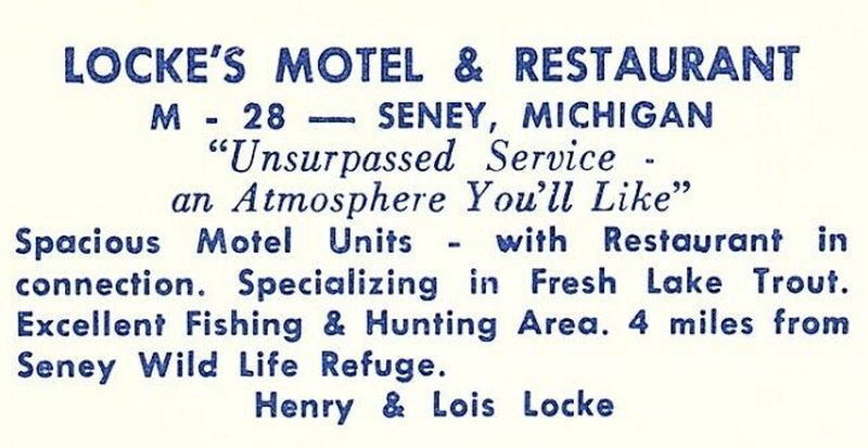 Lockes Motel & Restaurant (Seney Country Inn) - Vintage Postcard